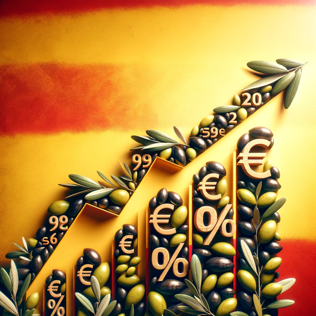 crecimiento económico de la industria del aceite de oliva en España para la campaña 2023/24